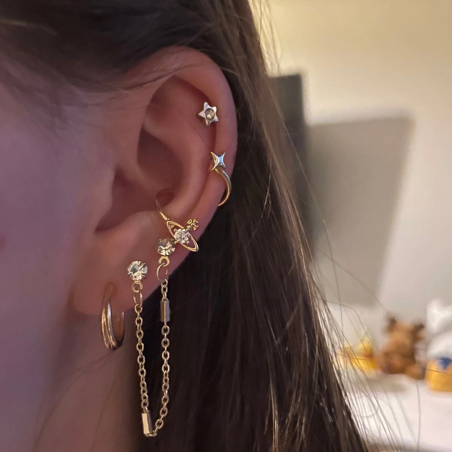 Aurora Swirl Conch Earrings