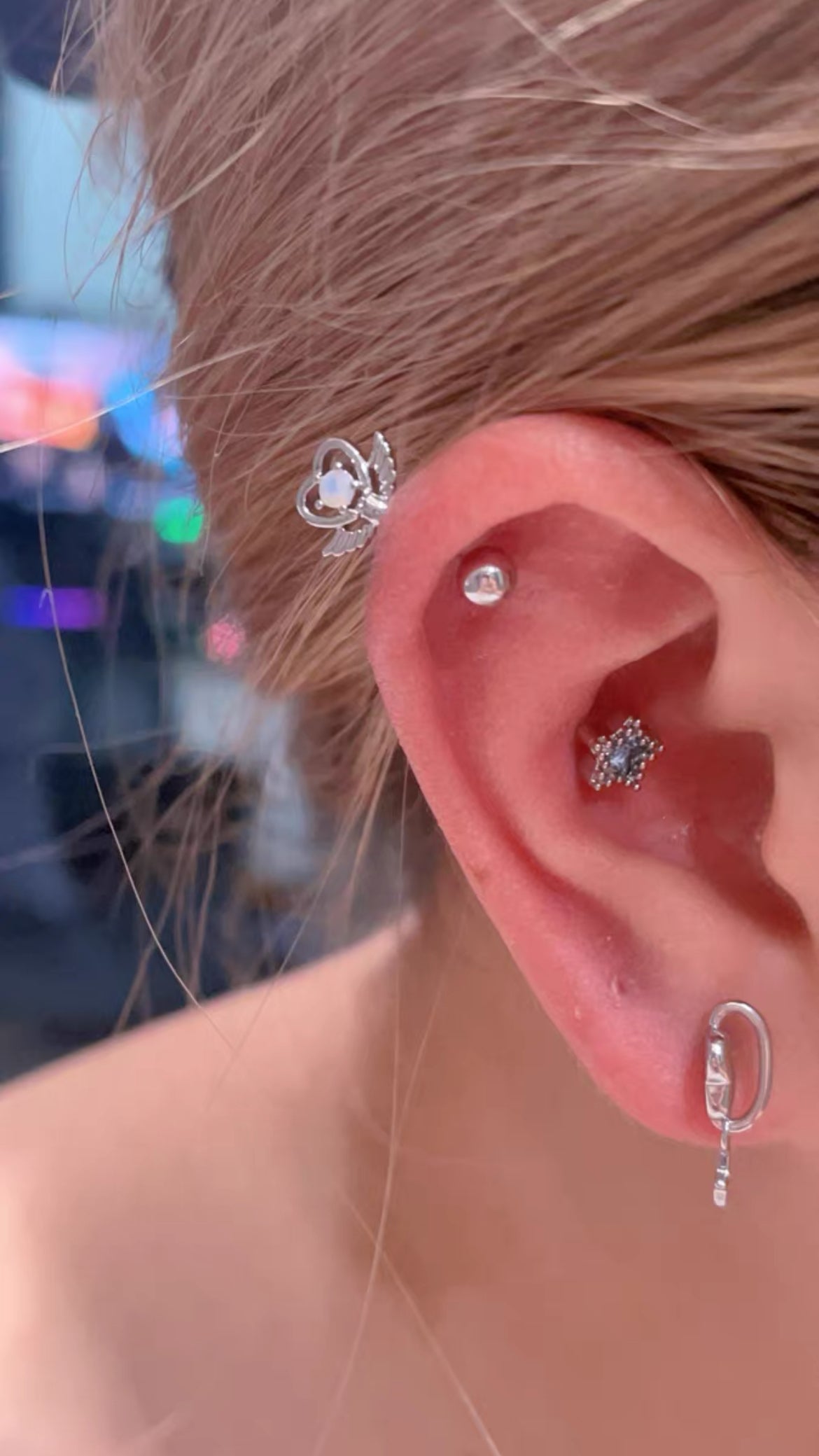 AngelWish Vertical Helix Earrings
