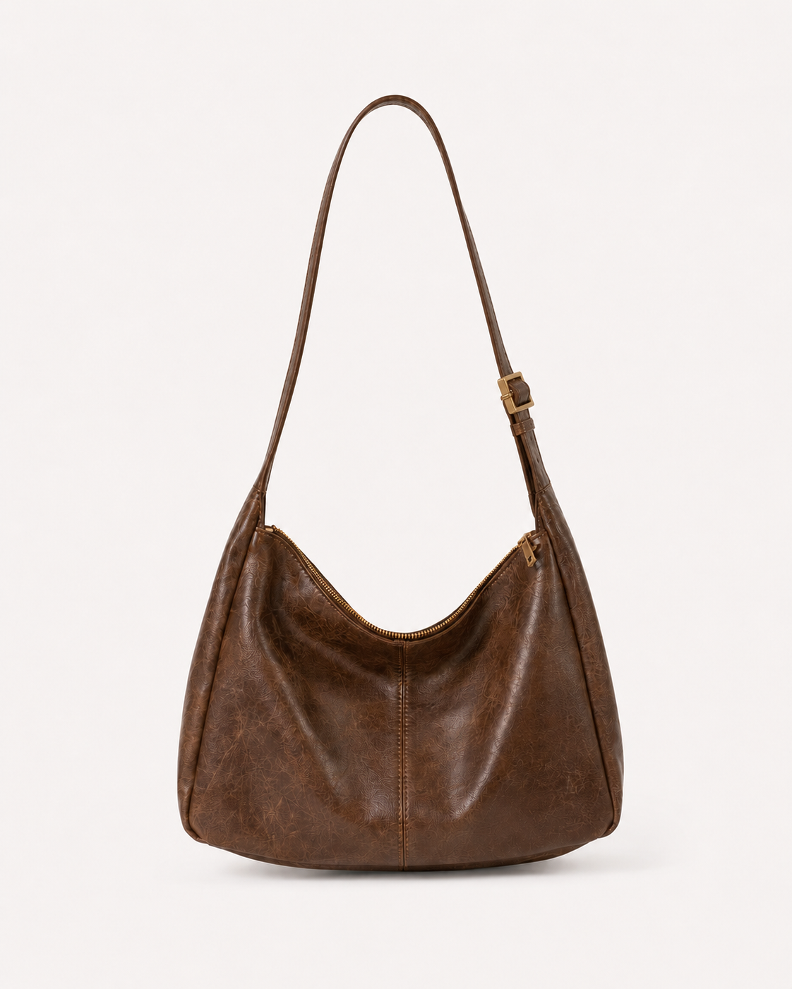 Nasaria Leather Mocha Brown Tote Bag
