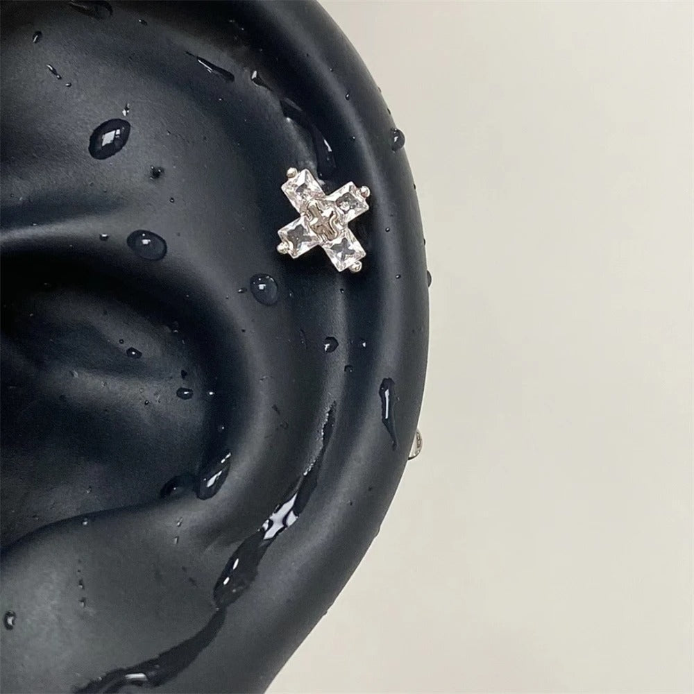 Crystal Axis Helix Earrings