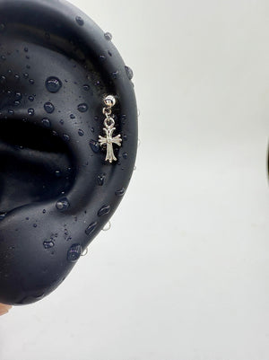 Midnight Cross Helix Earring