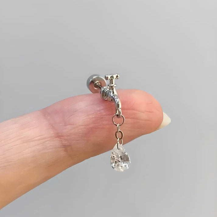 Crystal Drip Tap Helix Earring