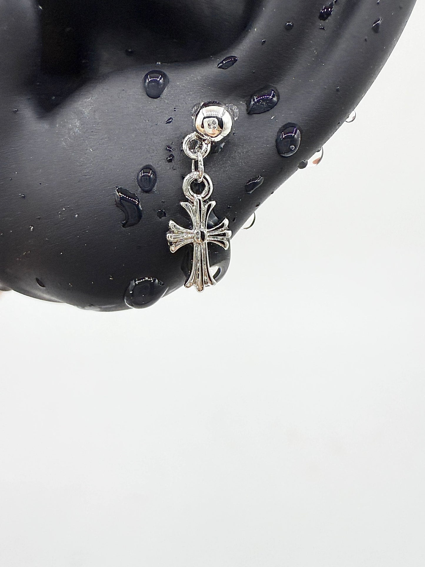 Midnight Cross Helix Earring