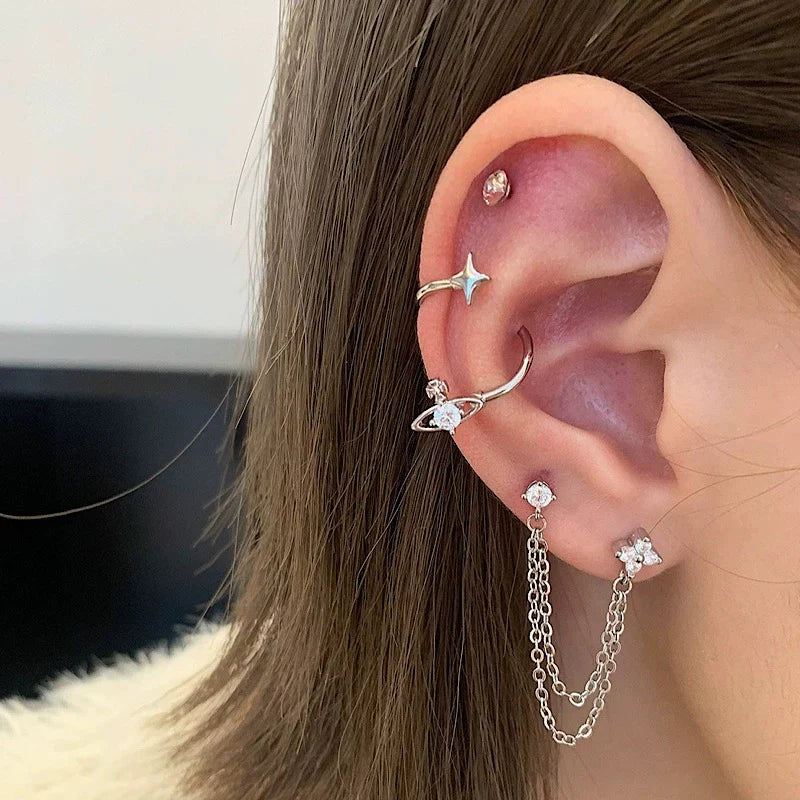 Orbit Swirl Conch Earrings