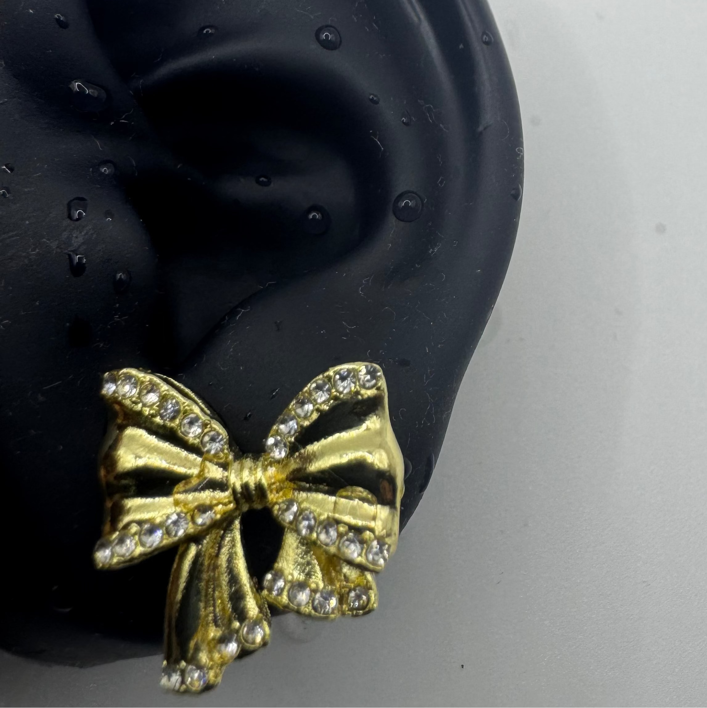 GoldenGlow Bow Earrings