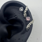 HaloHex Vertical Helix Earrings