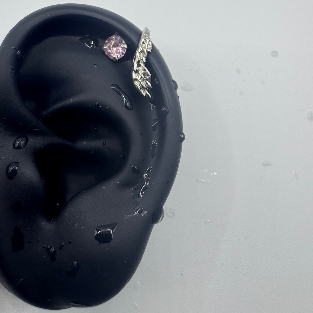 HaloHex Vertical Helix Earrings