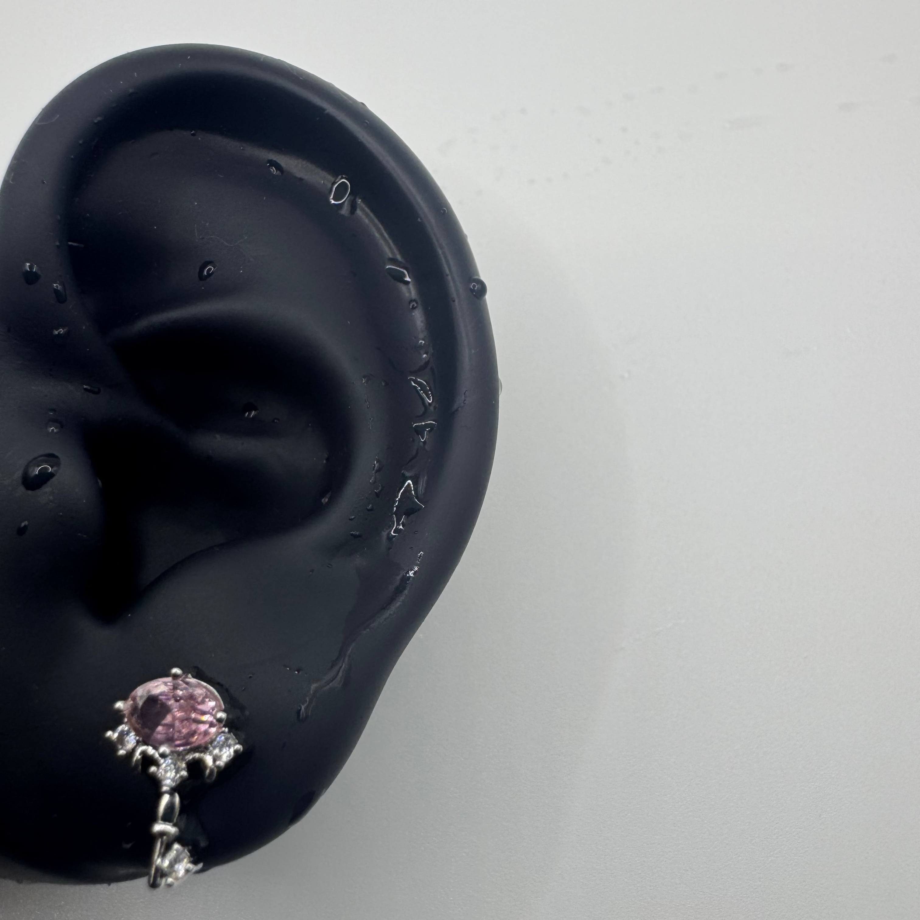 Rosé Crystal Umbrella Helix Earring