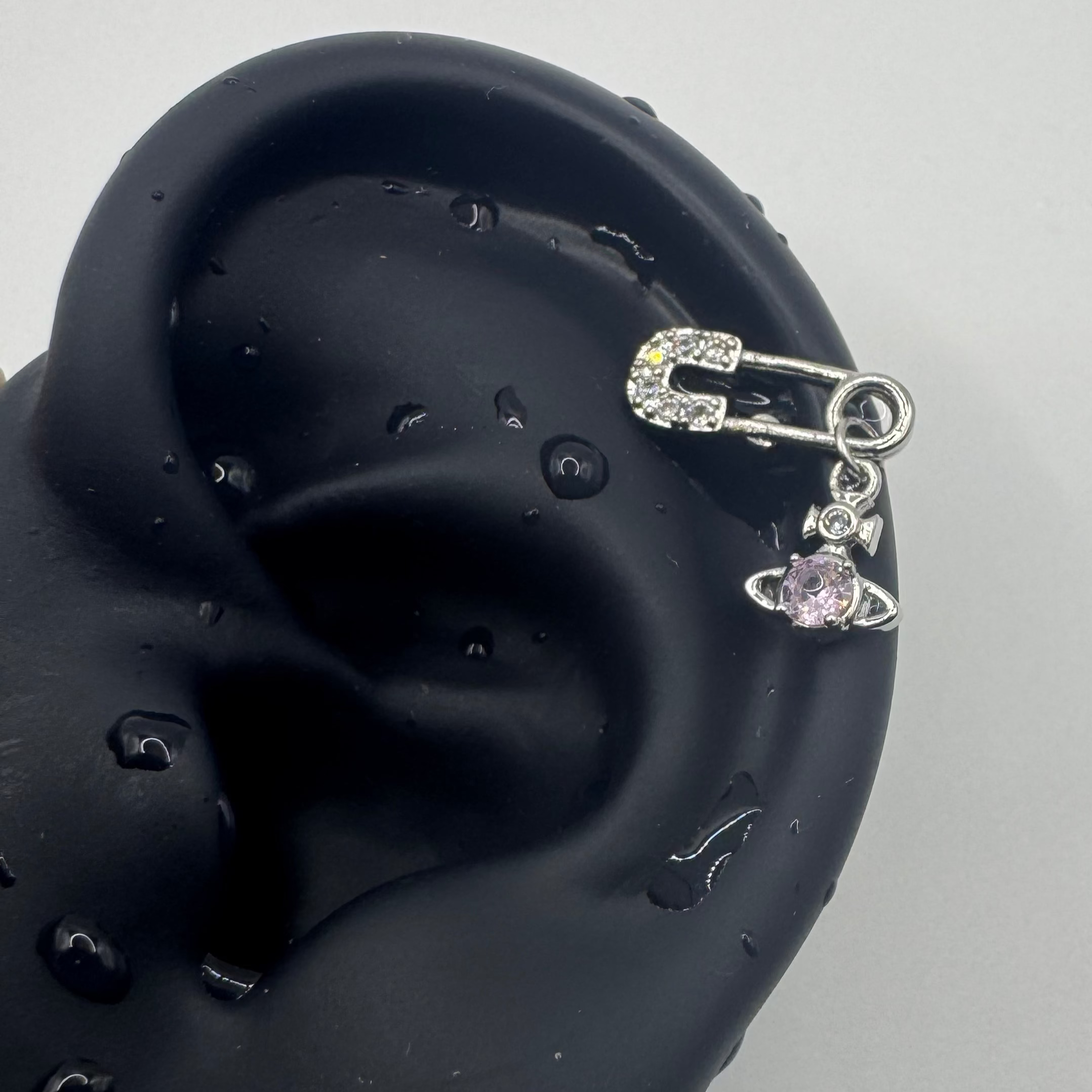 Crystal Orbit Helix Earrings