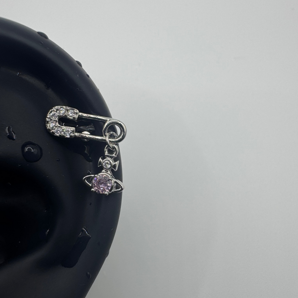 Crystal Orbit Helix Earrings