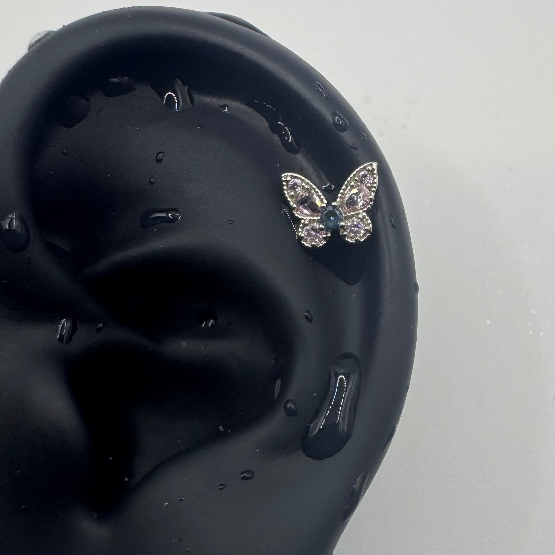 Aurora Pink Butterfly Helix Earring