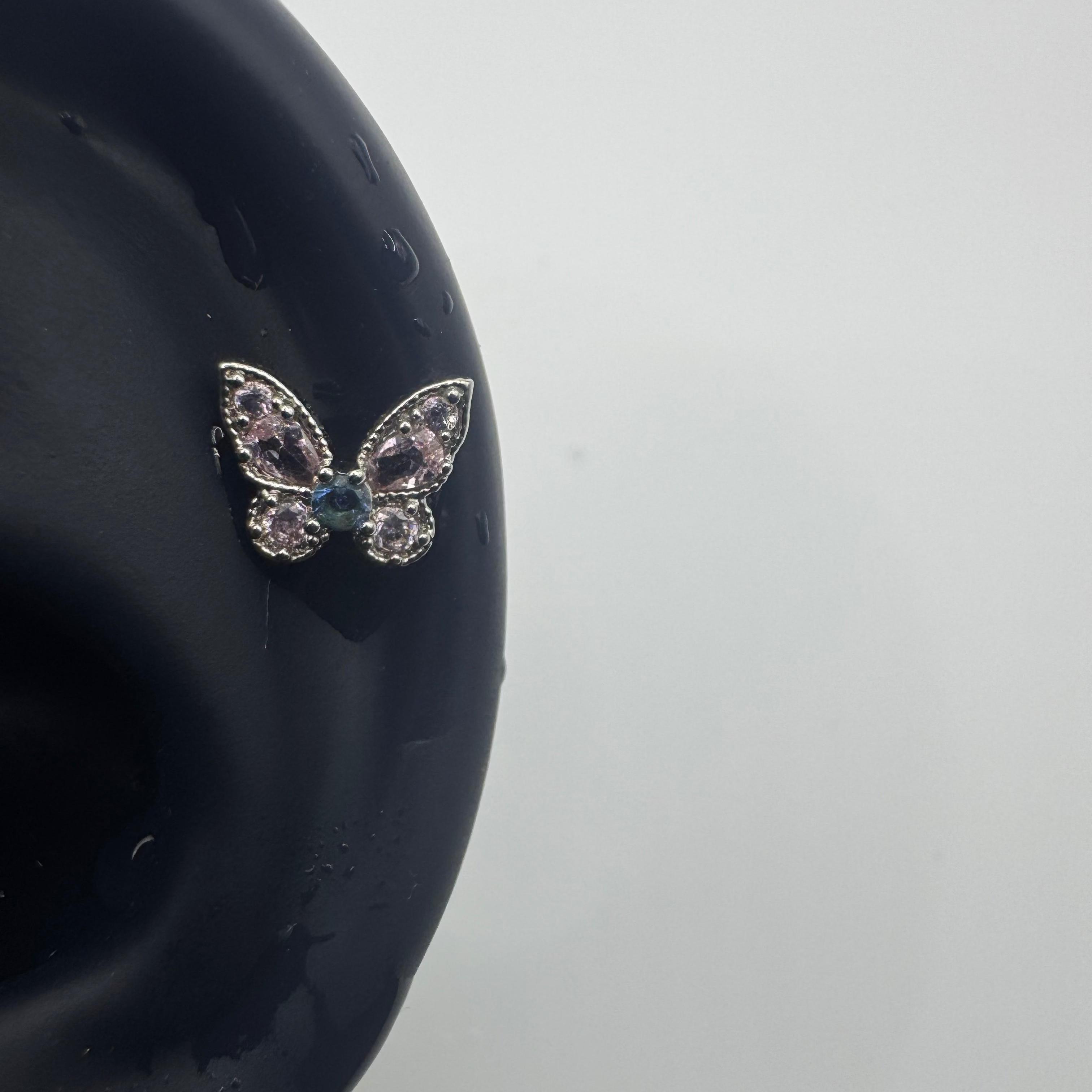 Aurora Pink Butterfly Helix Earring