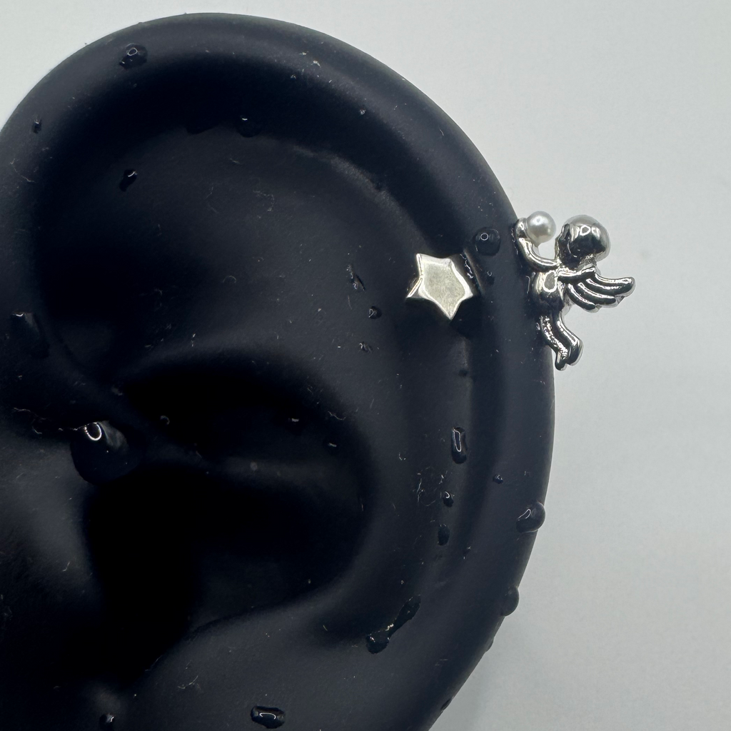 Angel Pearl Star Helix Earring