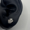 Crystal Kitty Helix Earring