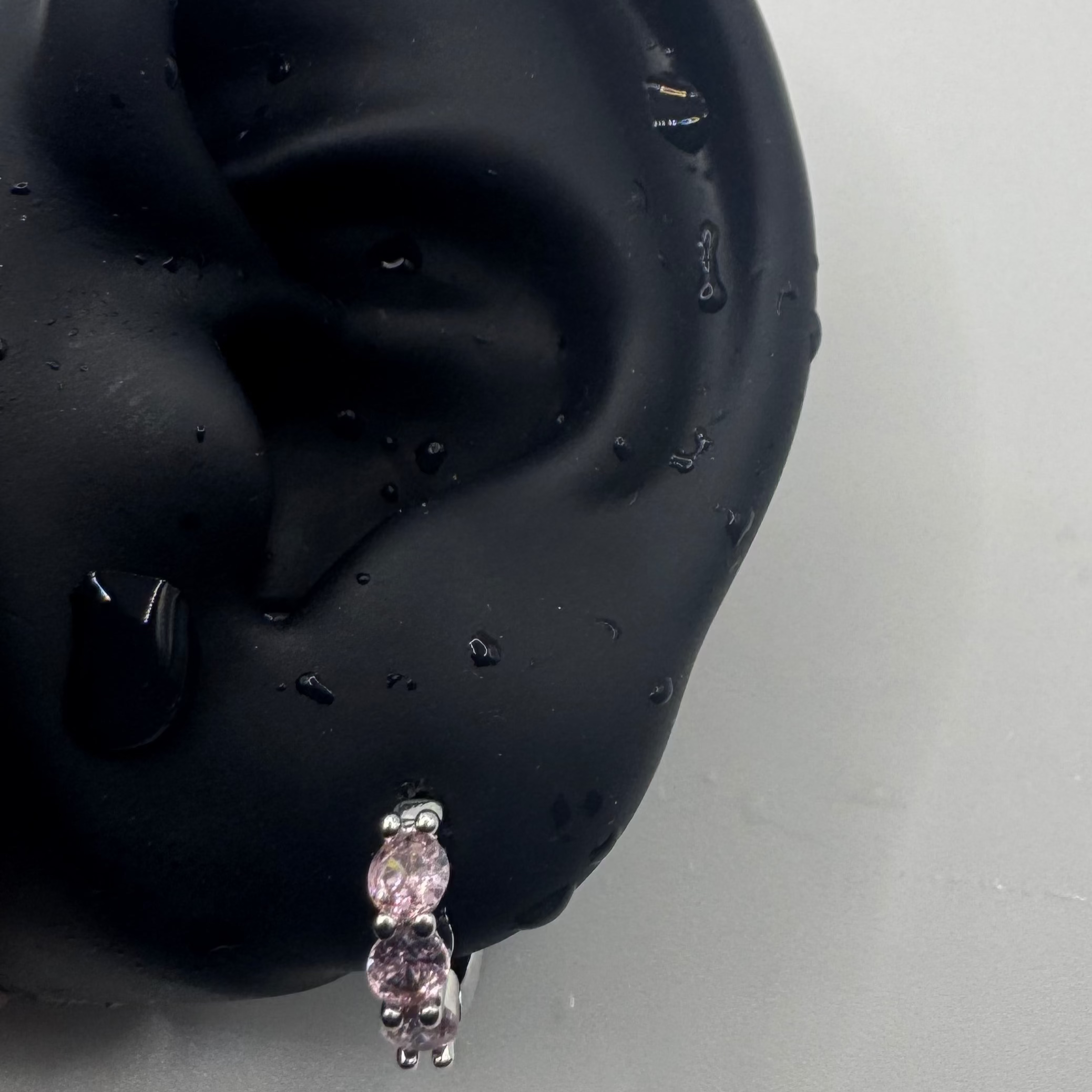 Rosé Crystal Helix Hoop