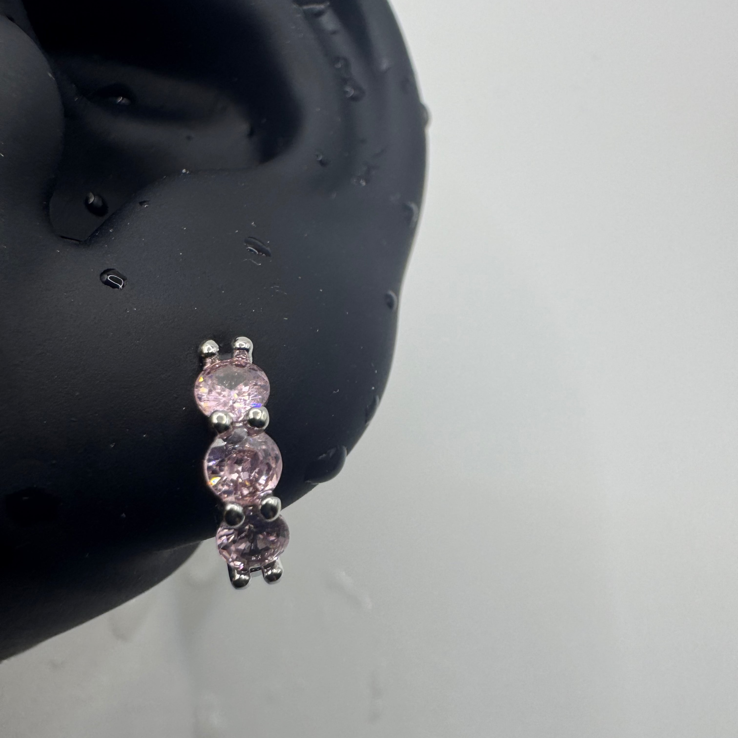 Rosé Crystal Helix Hoop