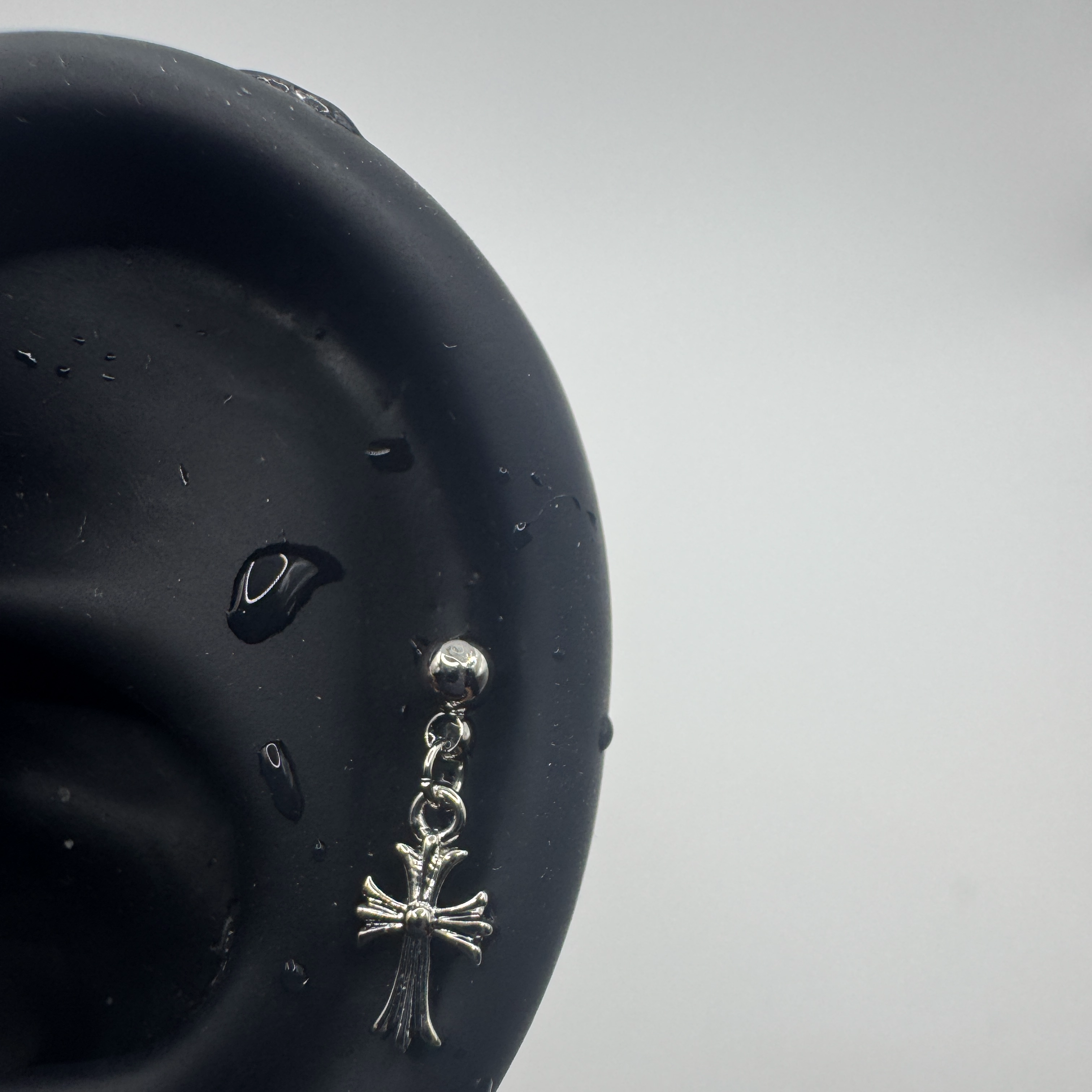 Midnight Cross Helix Earring