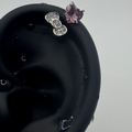 Petal Pink Heart Helix Hoop