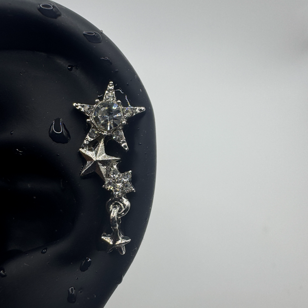 Starlight Drop Helix Earrings