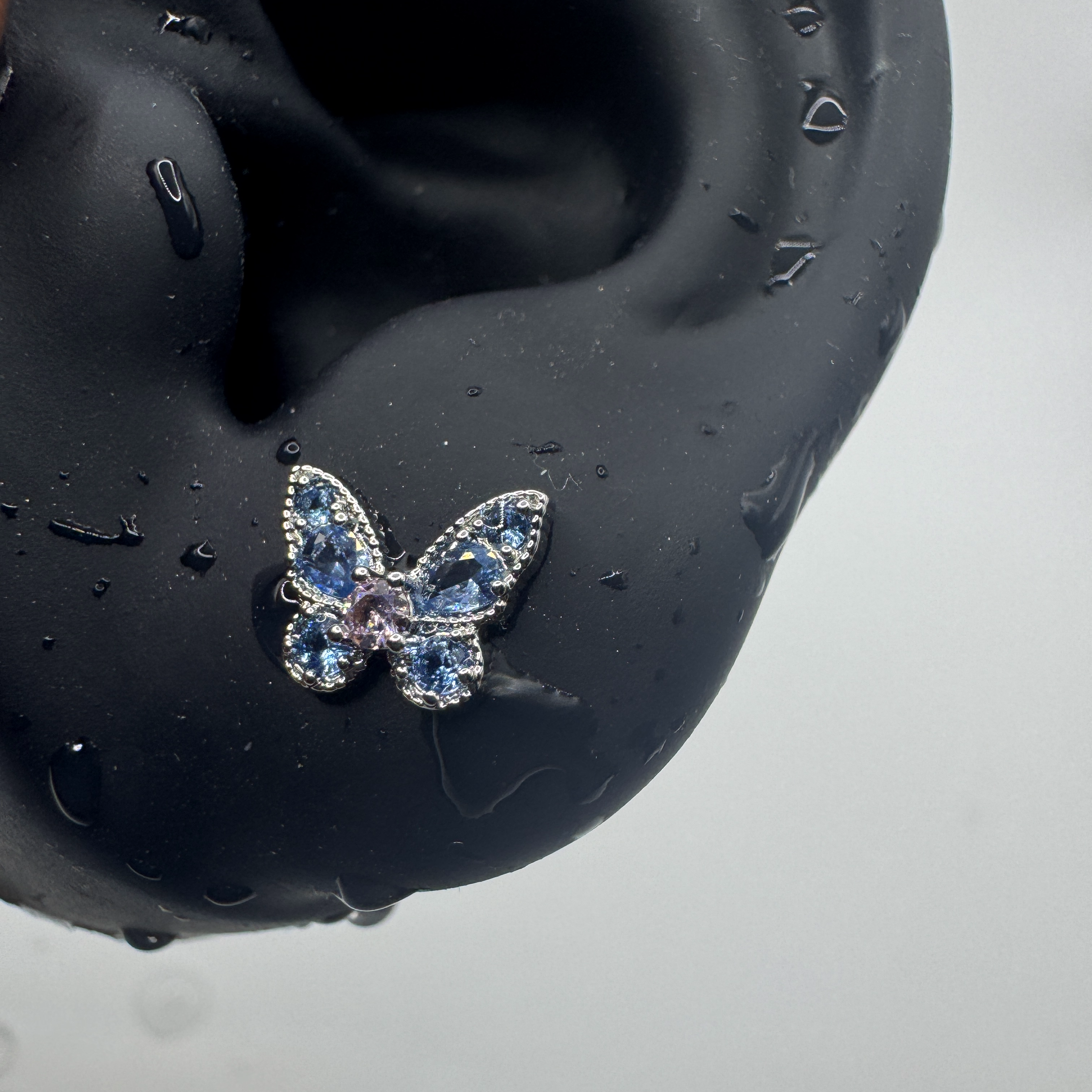 Aurora Blue Butterfly Helix Earring
