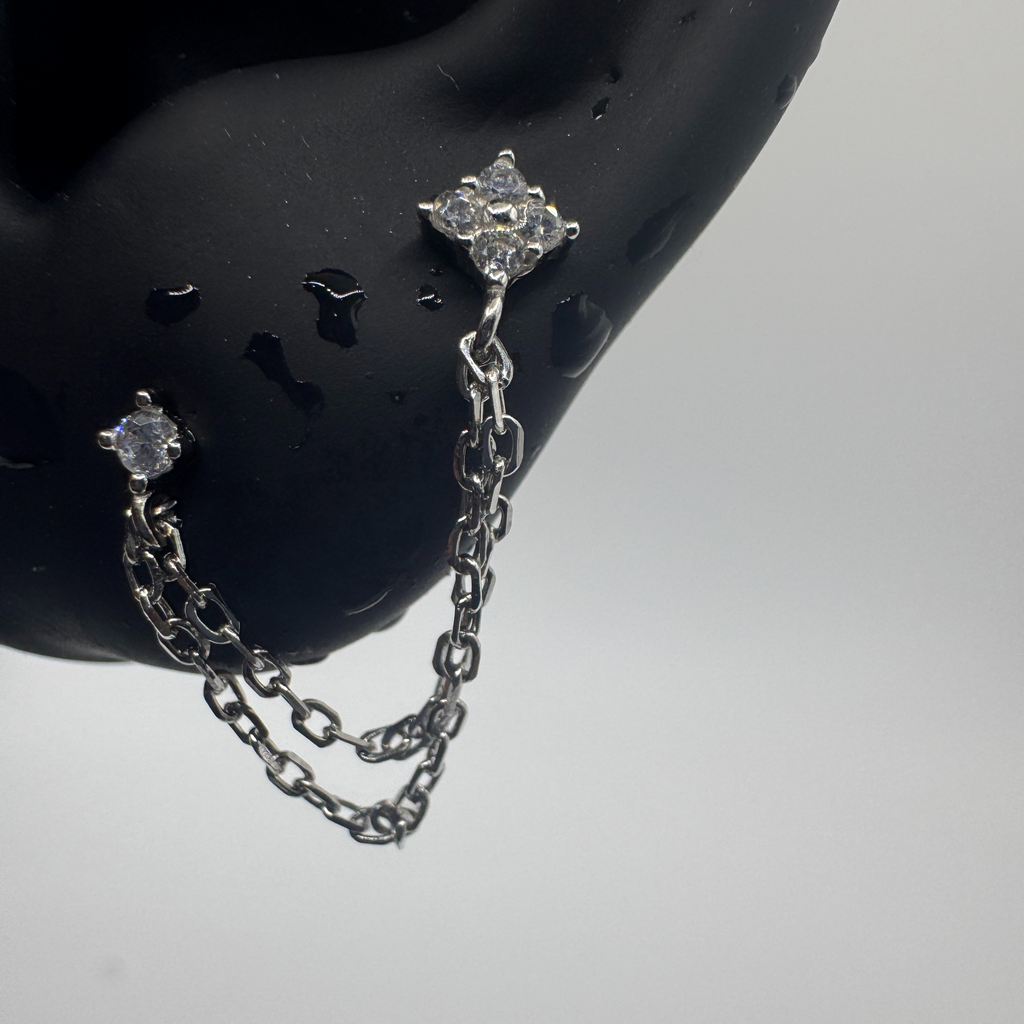 CascadeLink Chain Earrings