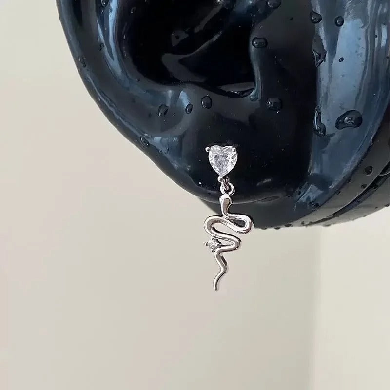 Serpentine Heart Helix Earring