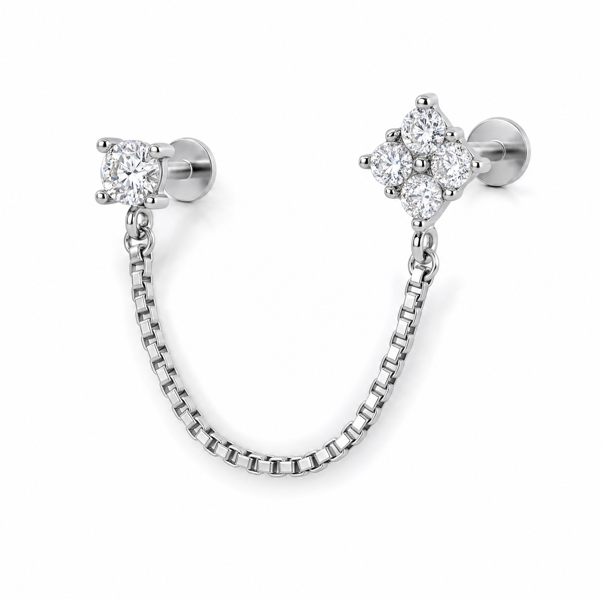 CascadeLink Chain Earrings