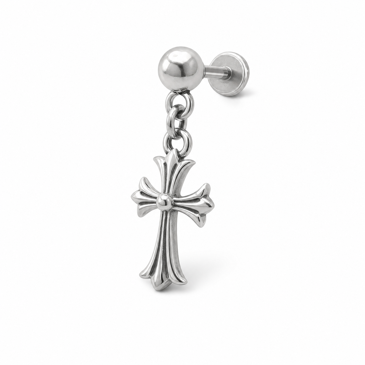 Midnight Cross Helix Earring