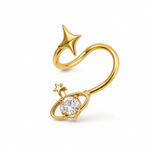 Orbit Swirl Gold Conch Earrings