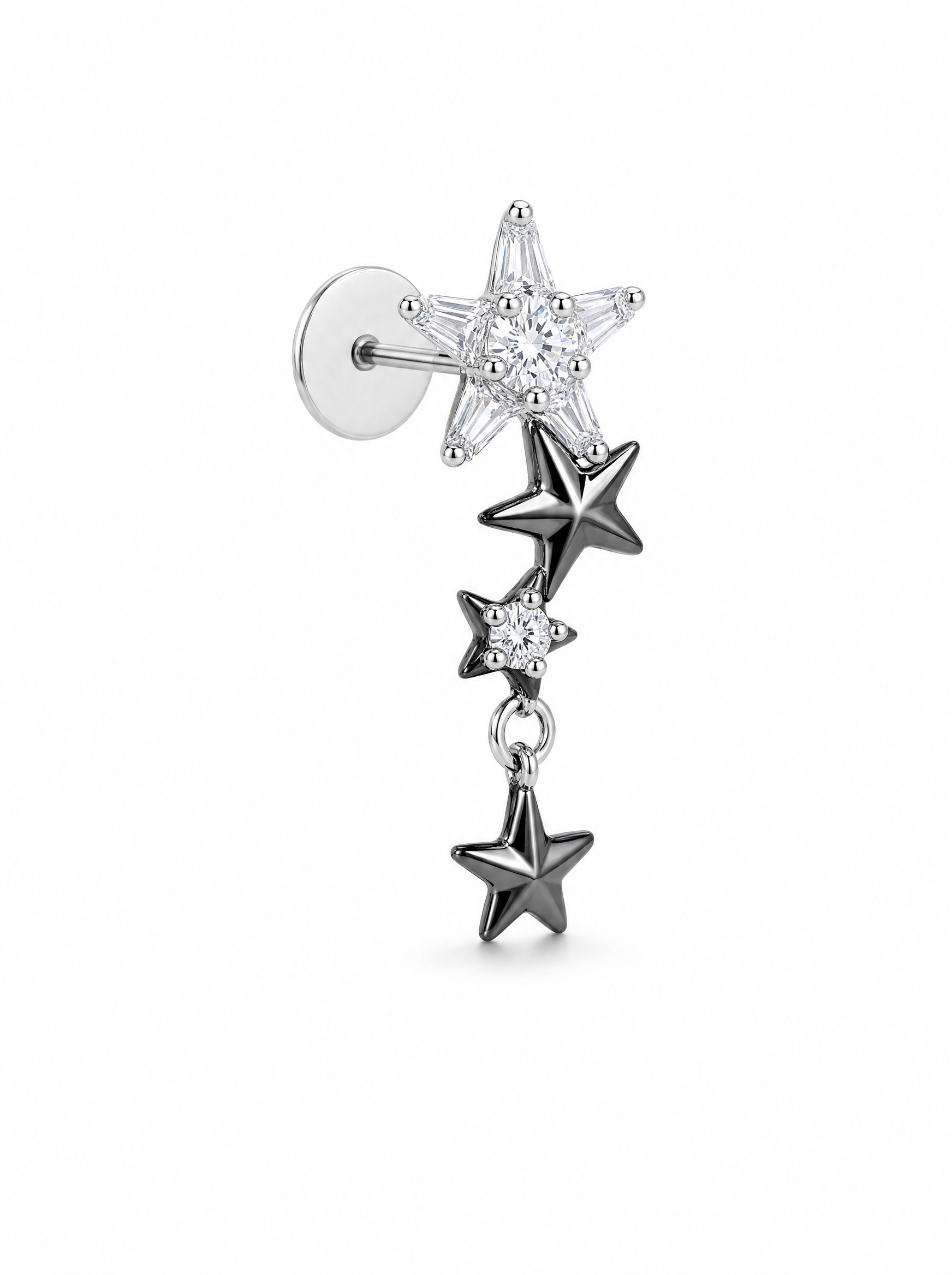 Starlight Drop Helix Earrings studio shot