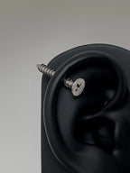 Steel Screw Illusion Earring