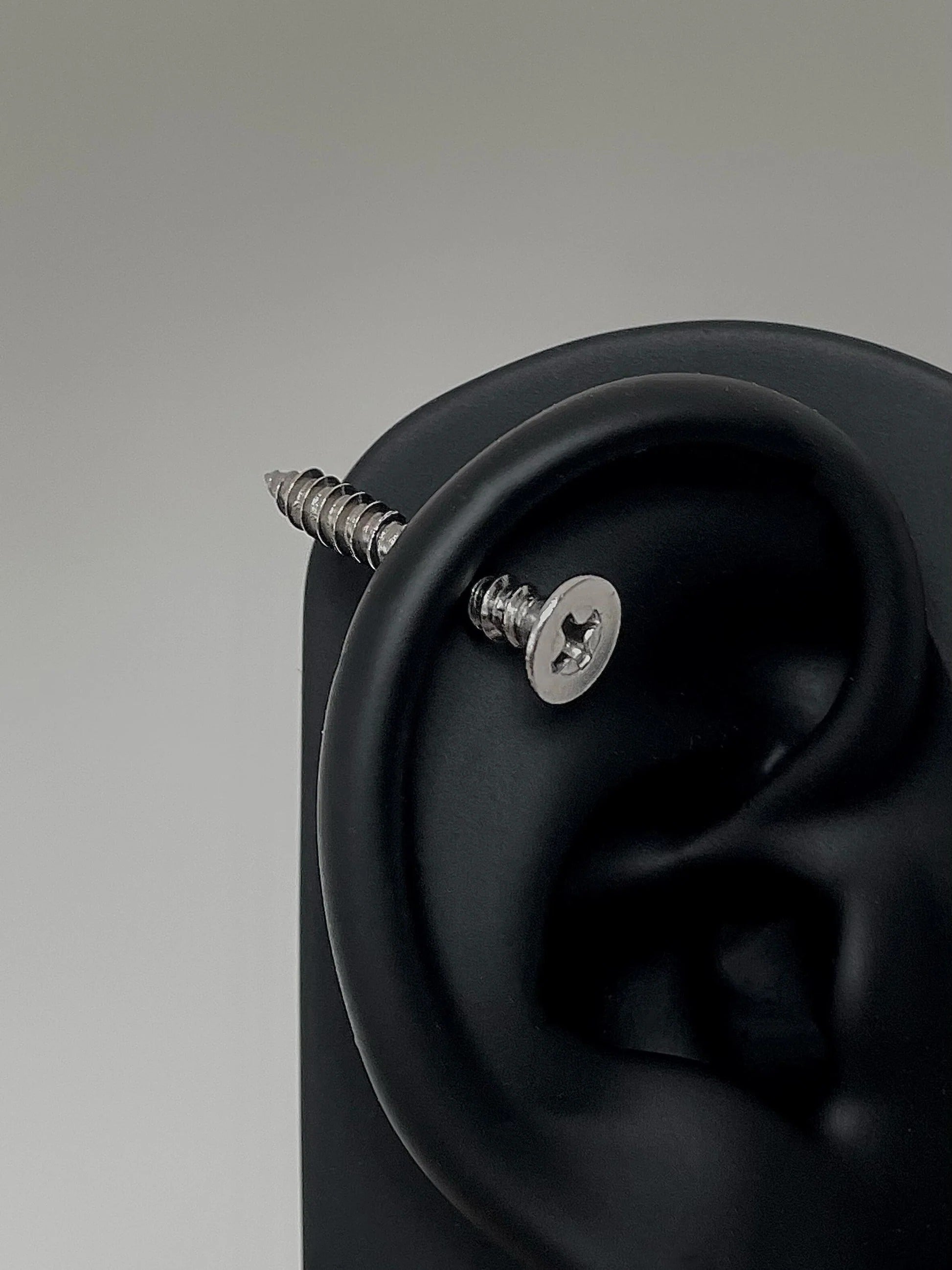 Steel Screw Illusion Earring