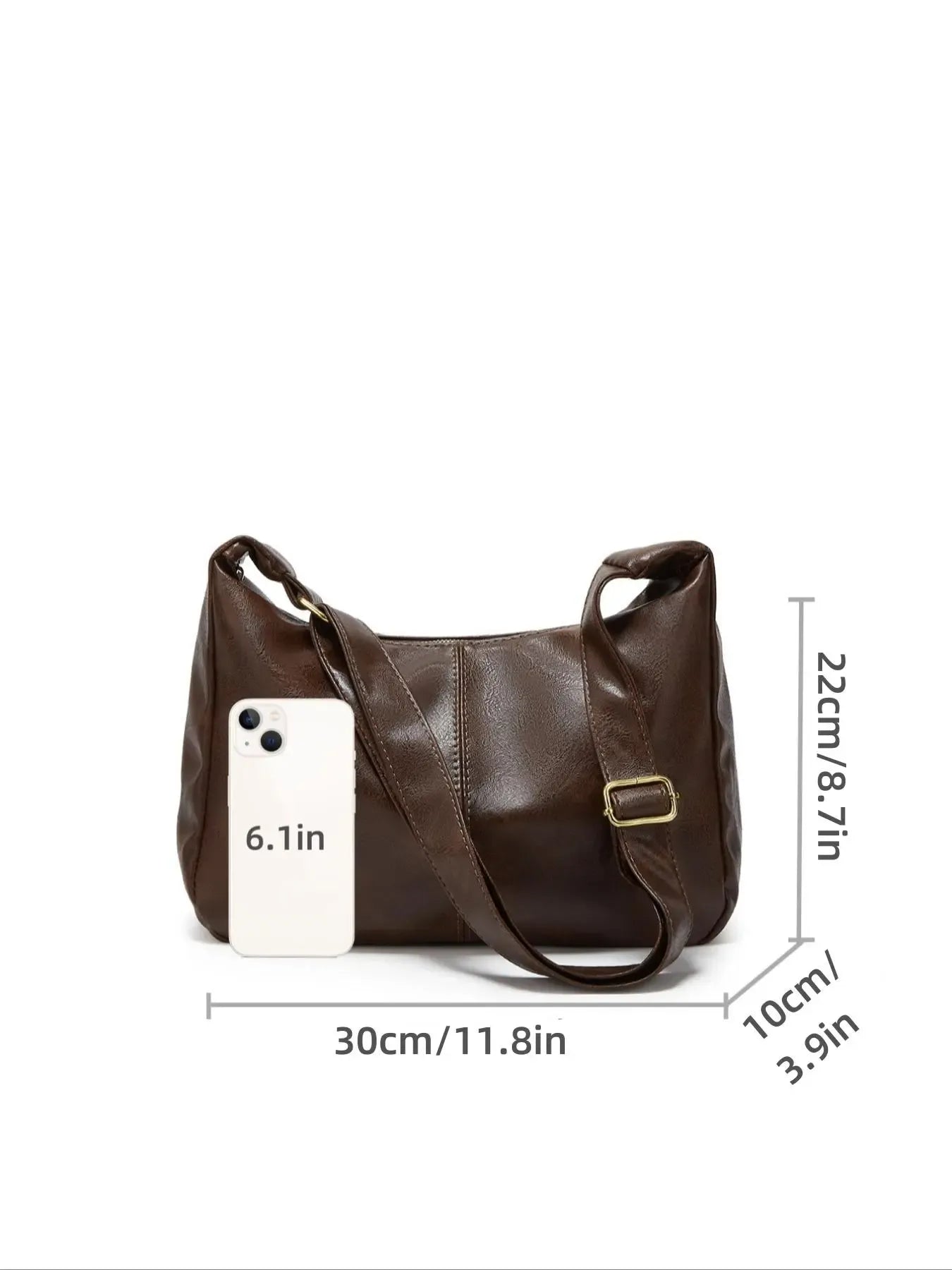 Nasaria Leather Mocha Brown Tote Bag