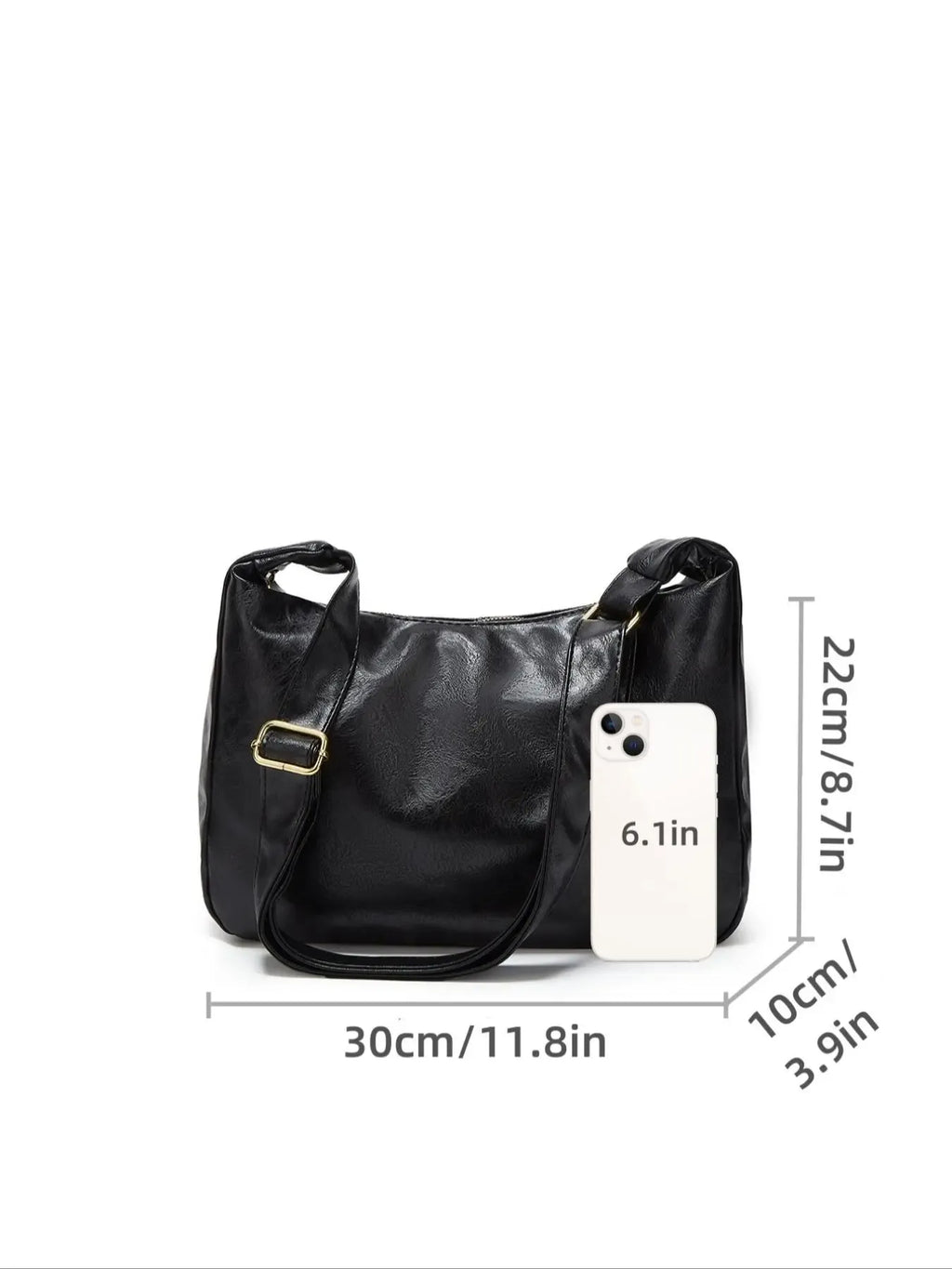 Nasaria Leather Midnight Tote Bag