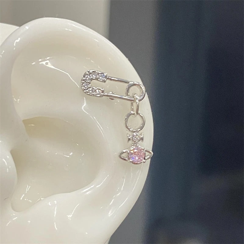 Crystal Orbit Helix Earrings