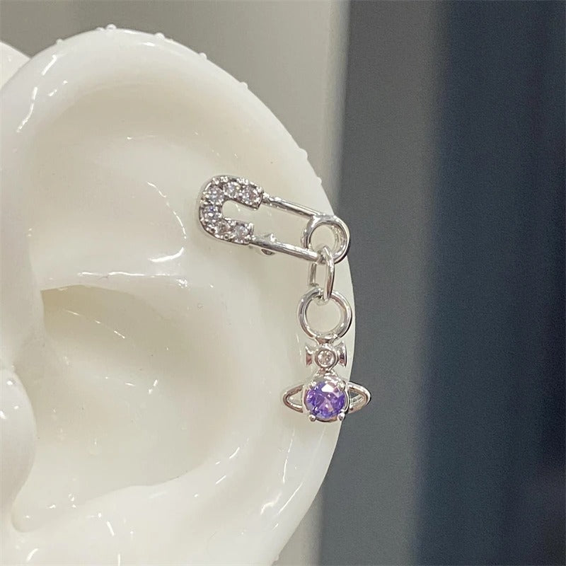 Crystal Orbit Helix Earrings