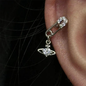 Crystal Orbit Helix Earrings