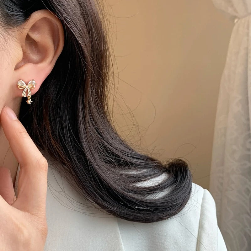 Amora Bow Helix Earrings
