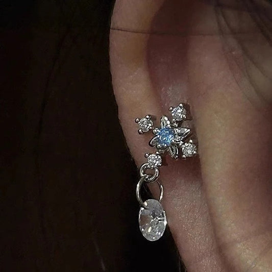 Blue Bloom Helix Earrings
