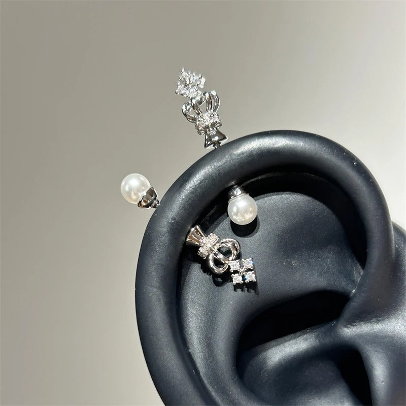 Crown Pearl Helix Earring