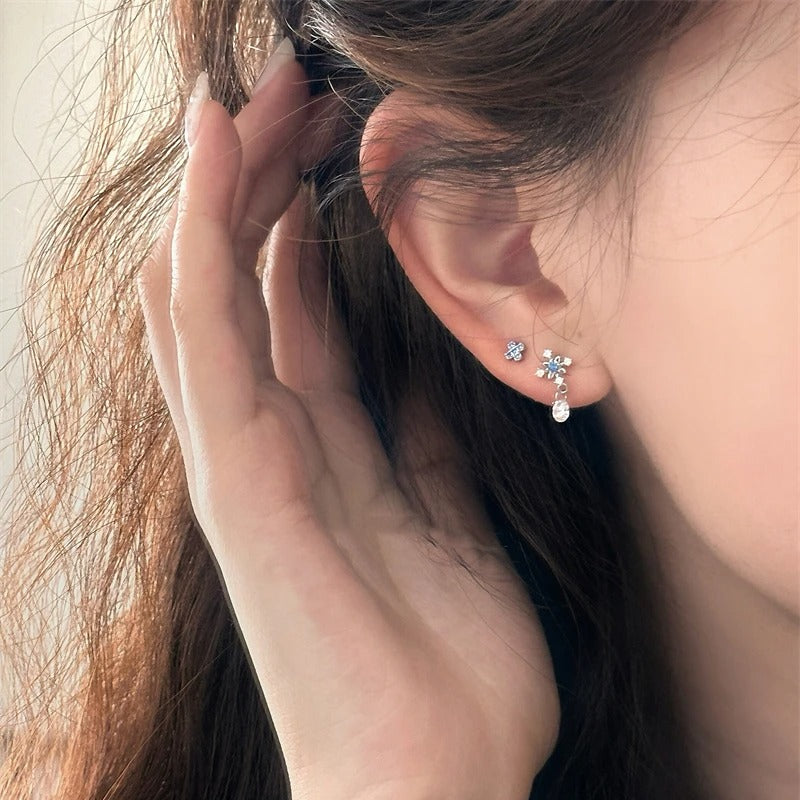 Blue Bloom Helix Earrings