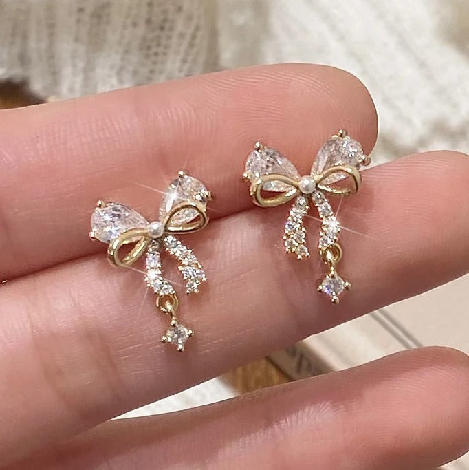 Amora Bow Helix Earrings