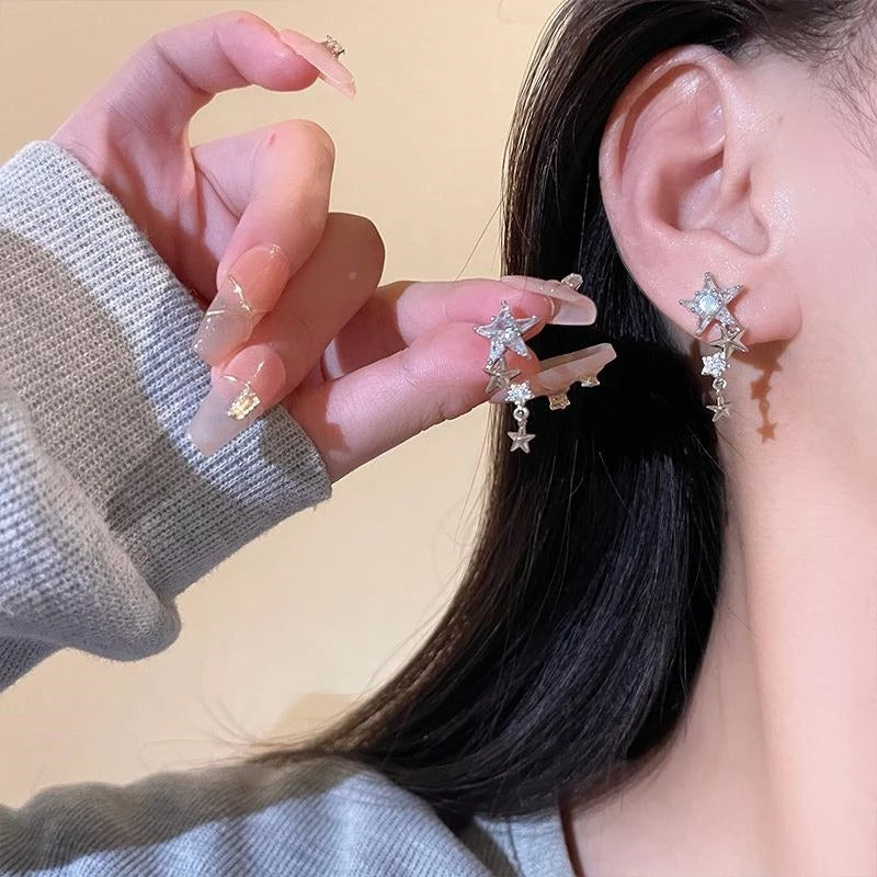 Starlight Drop Helix Earrings