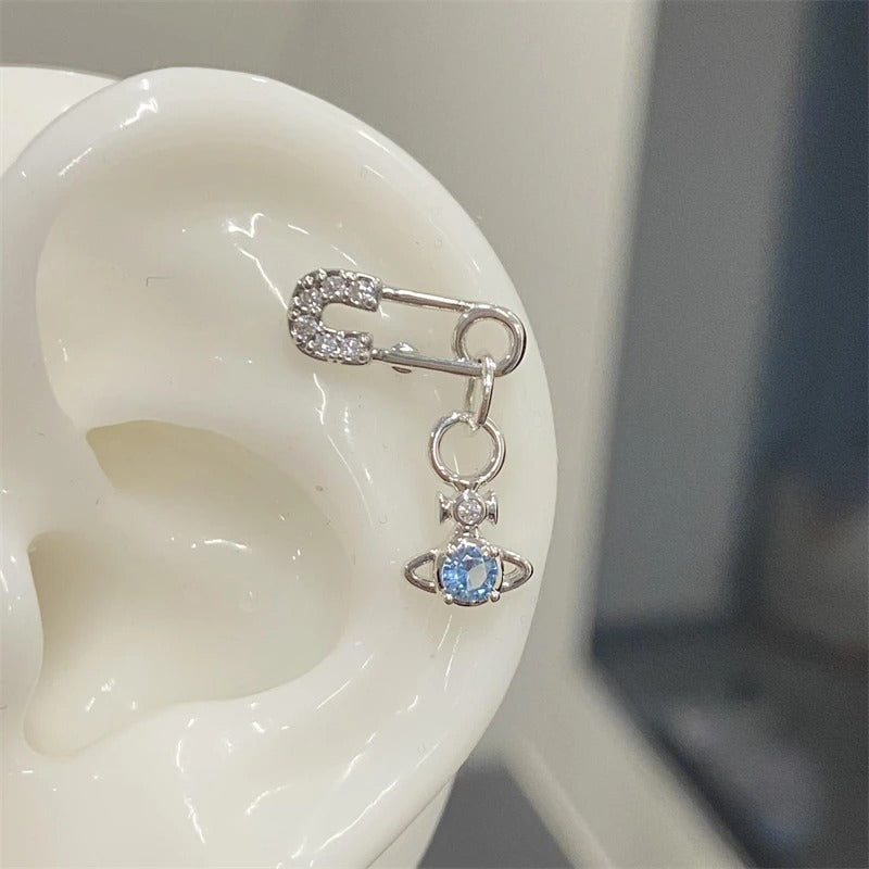Crystal Orbit Helix Earrings